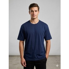 Centilmen Erkek Bisiklet Yaka Düz Sade Klasik T-Shirt 2517044