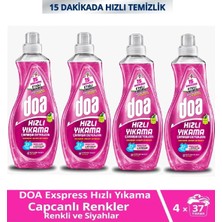 Doa Express Hızlı Yıkama Canlı Renkler Renkli ve Siyahlar Sıvı Çamaşır Deterjanı 1480 ml x 4 Adet