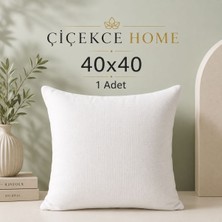 ÇİÇEKCE HOME 40 x 40 cm Kırlent Kılıfı İç Yastık 300 gr Tela Kumaş Malzeme ile Şık Tasarım