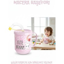 Sepetopia Mey Ithalat® Premium Pipetli Çocuk Bardağı 350 ml -Alıştırma Bardağı ve Suluk