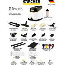 Karcher Mutfak Banyo ve Sert Zeminler Için Kolay Temizlik Sc 3 Deluxe Buharlı Temizlik Makinesi %99A Kadar Bakteri ve Virüsleri Öldürür