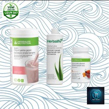Herbalife Formül 1 Besleyici Shake Karışımı Ahududu ve Beyaz Çikolata Aromalı 500 G + Herbal Aloe Konsantre Içecek 473 ml + Çay ve Bitki Ekstreli Aromalı Içecek