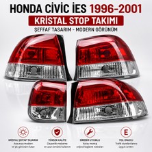 EP Garaj Otomotiv 🚗 Honda Cıvıc Ies 1996-2001 Uyumlu Kristal Stop Takımı (4 Parça)