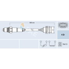 FAE Almparca Oksijen Sensörü Astra G-Corsa C-Vectra B 1.4-1.6 Z16XE-Z14XE Egsoz Borusuna