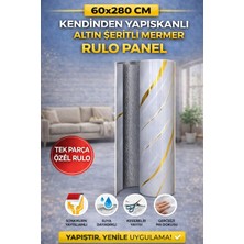 Ukab Dekor Tek Parça Rulo 1 Adet 60X280 cm Kendinden Yapışkanlı Esnek Köpük Pvc Duvar Paneli