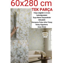 Ukab Dekor Lüks Kendinden Yapışkanlı Esnek Köpük Beyaz Pvc Mermer Panel Banyo Wc Mutfak (1 Adet)