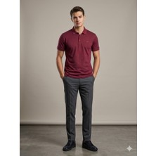 Centilmen Erkek Kendinden Desenli Polo Yaka Kısa Kollu T-Shirt 2417502
