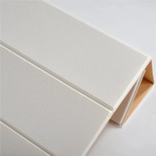 Ukab Dekor 70X35 cm Kendinden Yapışkanlı Beyaz Lambri Esnek Köpük Dekoratif Duvar Paneli (1 Adet 0,245M²)