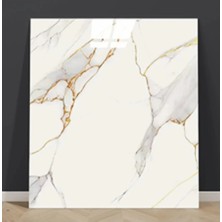 Ukab Dekor Kendinden Yapışkanlı Mermer Desenli Pvc Karo Panel 60X120 cm (0,72 M²) Banyo, Wc, Mutfak
