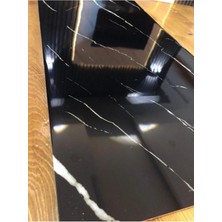 Ukab Dekor Kendinden Yapışkanlı Esnek Köpük Siyah Pvc Mermer Panel 60X30 cm Banyo Wc Mutfak