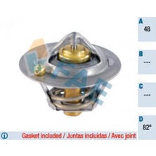 FAE Almparca Termostat 82 Focus 98 /- Focus Ii-Iii 03 /- Fiesta 01 /- Fusion 01-12 1.25-1.4-1.6 16V Mond