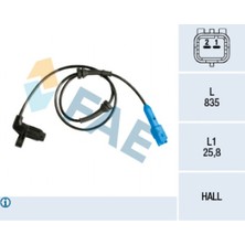 FAE Almparca Abs Devir Sensörü Ön Peugeot P206 98-13