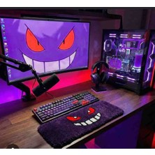 MG Perde Atölye Line Gengar Anime Temalı Özel Tufting Klavye & Mouse Pad Halısı El Yapımı