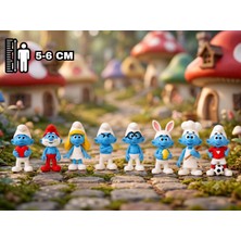 You Toys Flexi Mini Şirinler 8 Adet Hediyelik Set 5-6 cm Kız Çocuklar İçin Eğlenceli Karakterler