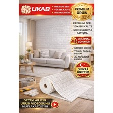 Ukab Dekor Kendinden Yapışkanlı Köpük Duvar Paneli Beyaz 3D Dekoratif Esnek Duvar Kağıdı Kaplama Paneli