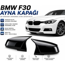 EP Garaj Otomotiv Bmw F30 Piano Black Ayna Kapağı Sağ + Sol Takım | Kalın Tip Tırnaklı Geçmeli Model