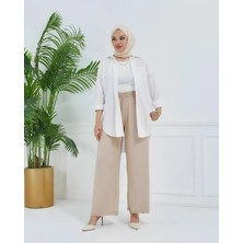 Tüccar Umut Richard & Wendy Gofret Kumaş Fitilli Bol Paça Pantolon