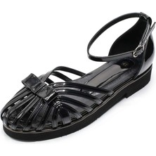 Costo Shoes Büyük Numara Kadın Sandalet Siyah Iriadam