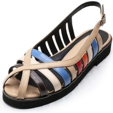 Costo Shoes Büyük Numara Kadın Sandalet Renkli Iriadam