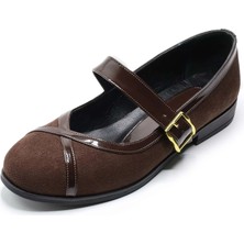 Costo Shoes Büyük Numara Kadın Babet Kahve Iriadam
