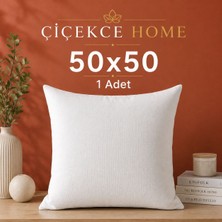 ÇİÇEKCE HOME Çiçekce Home Kırlent Iç Yastığı 1.kalite Boncuk Silikon Elyaf Dolgulu 50X50 1 Adet 450 Gram