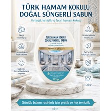 Belirtilmemiş Türk Hamam Kokulu Doğal Süngerli Sabun 135 gr El Yüz Vücut Temizliği Için Hoş Kokulu Sabun
