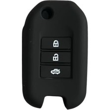 Odea Autohan Keys Silikon Anahtar Kılıfısustalı Honda Civic Fc5, Crv, Hrv ile Uyumlu, 3 Düğmeli, Sustalısiyah