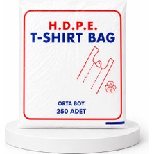 MSE HOLD Orta Boy Hışır Poşet 250 Adet Ince Hdpe Atlet Poşet Taşıma Poşeti