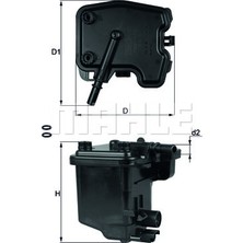 Mahle Almparca Yakit Filtresi PARTNER-206-207-307-308-407-BERLINGO-C2-C3-C4-C5-FIESTA-FOCUS-C-MAX-TEPEE 1.6hdi