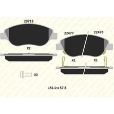 Ölmez Oto Yedek Parça Fren Balatası Ön Fıat Egea Hatchback Sedan Sw 22476 194 05 Ans KD13 2247619405ANSKD13