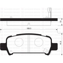 SANGSIN Almparca Arka Balata Subaru Forester 2.0 02 -05 - Impreza 2.0 1.5 02-06 - Legacy 98-03 - GDB3223