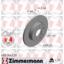 Zimmermann Almparca Fren Diski On Mercedes A-Class W169 04-12