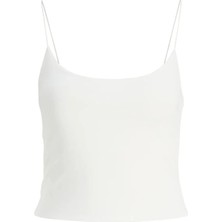 Jack & Jones Jxverona Cropped Sınglet Jrs Rt Beyaz Ip Askı Atlet