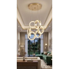 ZM Aydınlatma 6'lı Kristal Ledli Modern Avize