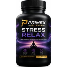 Primexsupps Stress Relax-Calm Rahatlama Anksiyetel-Theanine Rhodiola, Chamomile 60 Kapsül
