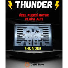 Thunder Motosiklet Özel Pleksi Plaka Altlığı | Dayanıklı Sportif Modifiye Plaka Çerçevesi Cybill Store