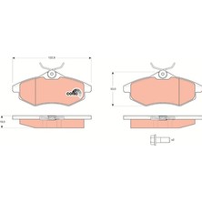TRW Almparca Ön Fren Balatasi Citroen C2 03-12 C3 02-10 Küçük Tip