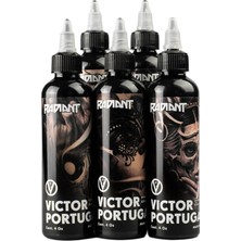 Valor Radiant Colors Victor Portugal Shading Ink Set – Profesyonel Black &amp; Grey Dövme Boya Seti