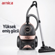 Arnica Tesla Premium Rose Torbasız Elektrikli Süpürge 750 W Hepa 13 Filtreli Yüksek Emiş Güçlü Sessiz Çalışan Toz Hazneli Model