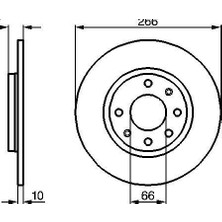 Bosch Almparca Ön Fren Aynasi P305 82-89 P405 92-96 Bx 82-93 1.4-1.4ie-1.6-1.6ie-1.7td-1.9td 266X27X4DL