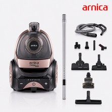 Arnica Tesla Premium Rose Elektrikli Süpürge Torbasız Hepa 13 Filtreli 3 L Toz Hazneli Güçlü Emiş Performanslı Gül Kurusu