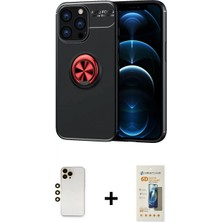 Pileli Store Pilelistore™ iPhone 13 Pro Max Kılıf Yankı Form Prime - Siyah 6d Mat Seramik Hayalet Nano Ekran Koruyucu + Shine Kamera Lens - Gd