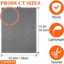 Elegantshop Plastik Kanvas Tabaka Ince Delikli(1,1 Mm) Siyah 26*33 cm