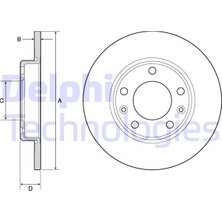 Delphi Almparca Arka Fren Diski Peugeot P308 13-21 249X35X5DL Dolu