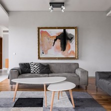 Riolight Rıolight Modern Siyah Gövde Krom Hareketli Başlık 4XGU10 LED Kare Spot Avize(Ampül Dahildir)