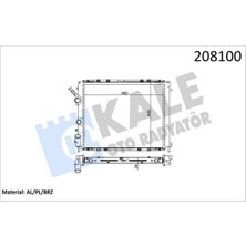 Kale Almparca Radyatör Clio Ii 98-Kng 98-03 Ac Mek 480X391X34 1 Sira Alb Sistem