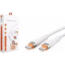 Anka Cep Cep Telefonu Aksesuarları Vivo Y21A Uyumlu 120W Type-C To Type-C  Pd Hızlı Şarj Data Kablosu