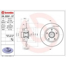 Brembo Almparca Arka Fren Diski Renault Megane Iv 15- Diş Cap: 260 mm K:86 mm 5 Delik