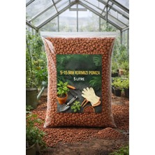 Plant Home Power Mix 5-15 mm Kırmızı Pomza Taşı 5 Litre | Doğal Toprak Düzenleyici, Drenaj ve Havalandırma Için Ideal