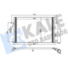 Kale Almparca Klima Radyatörü Kondansörü Chevrolet Lacetti-Nubira 05-13 Al/al 622X407X16